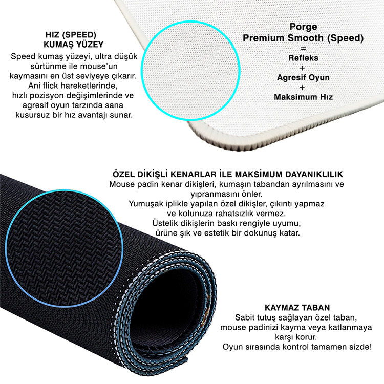 Porge Premium 90x40 cm Kişiselleştirilebilir Gaming Mouse Pad