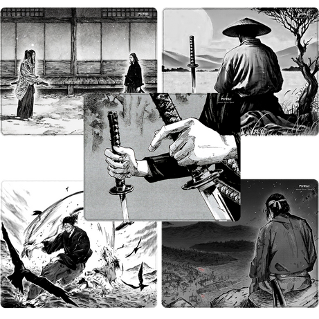 Porge Musashi Series 48x40 50X50 Esport Mouse Pad